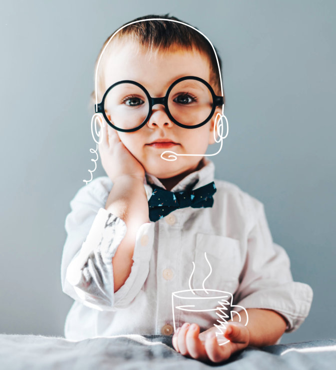 cute kid wearing an eyeglasses